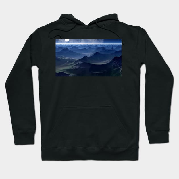 Night Mountains Hoodie by MajorCompany